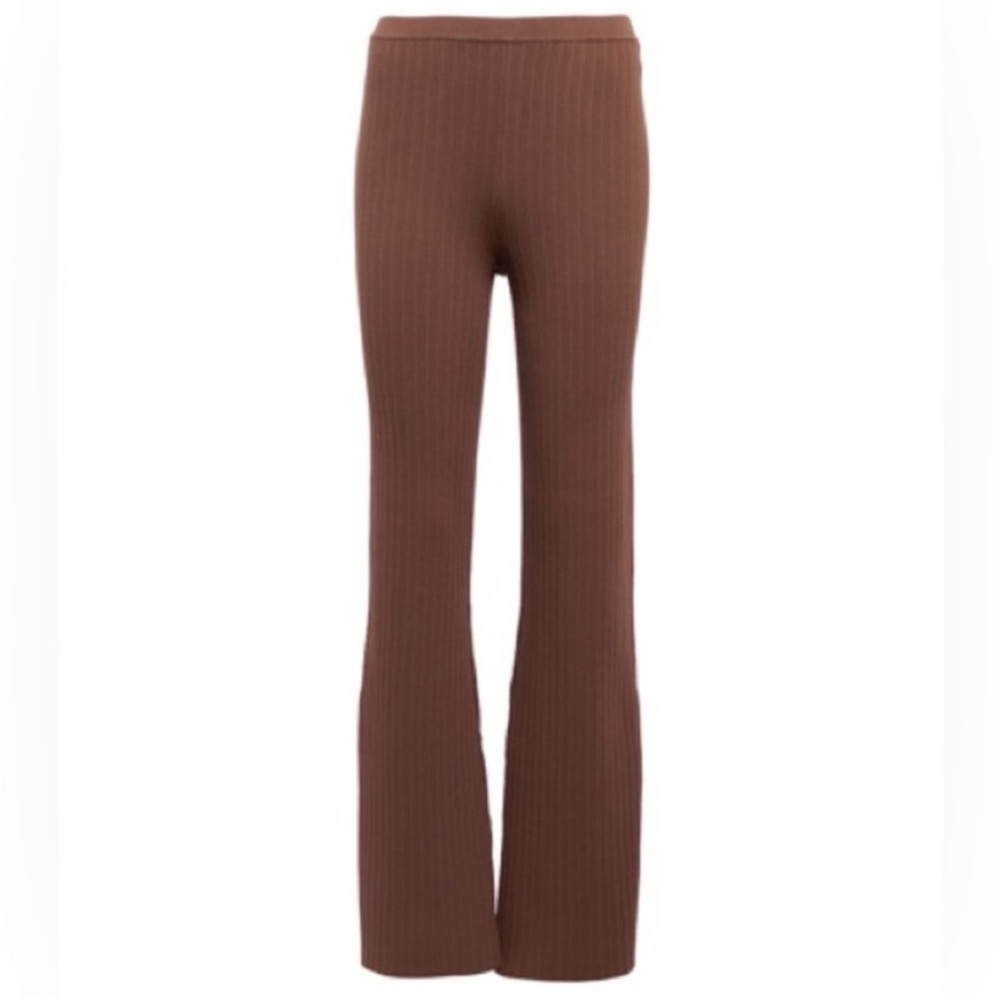 SIR. The Label Ripped Brown Flared Knit Pants - Picture 3 of 5